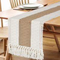 Bandera de Mesa Bohemia, Bandera de Mesa Rústica de Granja para Decoración de Hogar, 72 pulgadas de largo, borla anudada, mesa de café de pie de TV de salón mesa larga Paño - details 4