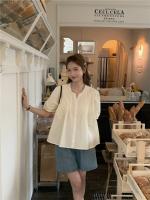 Blusa de verano para mujer, camisa de primavera, blusa para mujer, Blusas largas de gasa, informales, elegantes, Vintage, de manga larga, holgada de gran tamaño, blanca - details 18