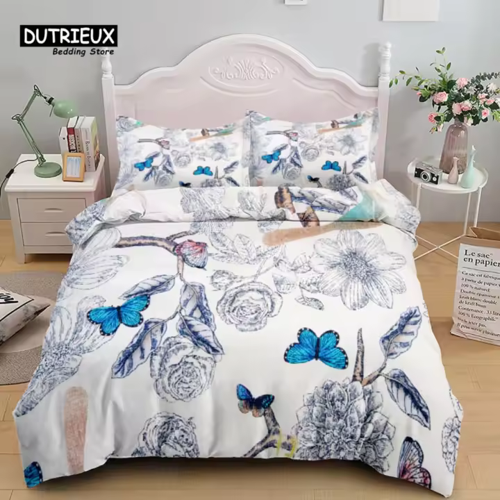 Conjunto de Edredón de Tiburones Bajo el Agua Ropa de Cama Suave y Cómoda para Dormitorio y Habitación de Invitado - 1