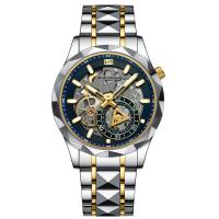Correa de acero fino reloj de hombre reloj de pulsera calado negocio reloj de cuarzo minimalista resistente al agua - details 2