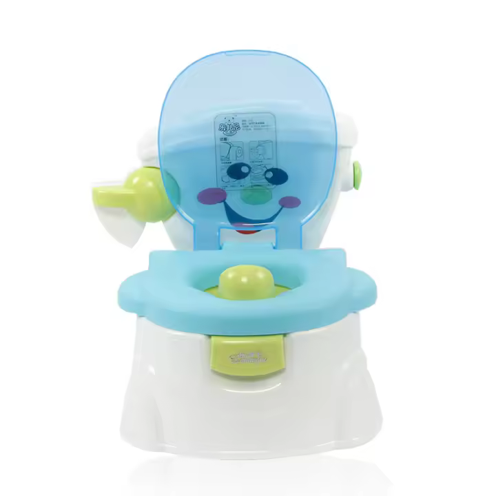 Orinal portátil de dibujos animados para bebé, asiento de inodoro para niños, orinal de entrenamiento para niñas y niños, WC - 1