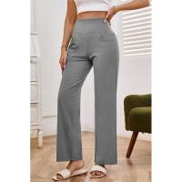 Pantalones de pierna ancha para mujer, cintura alta, lisos, rectos, tres nuevos en otoño, moda coreana, cómodos - details 21