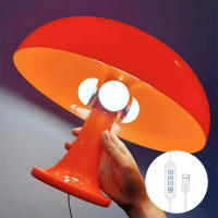 Lámpara de escritorio de hongo, decoración nórdica, sala de estar simple, mesita de noche, lámpara de escritorio creativa USB - details 11