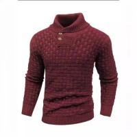 Jersey masculino a cuadros de manga larga de punto Top moda calle calidez al aire libre prendas de punto Otoño Invierno Otoño Invierno suéter con cuello redondo - details 5