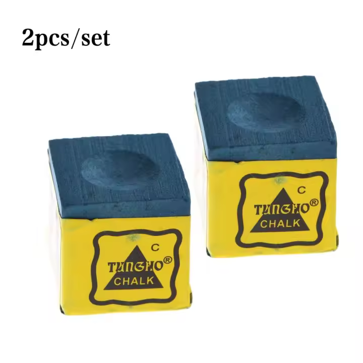 Carbonato de calcio, accesorios de billar secos y verdes duraderos, tizas con punta de tiza de billar aceitosa azul, tiza para taco de billar - 1