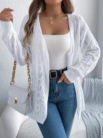 Suéter de Punto para Mujer Primavera Otoño Estilo Suelto, Manga Larga, Moda de Oficina, Crochet Ligero - details 8