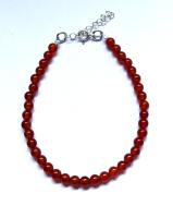 Pulsera Usable de Cornalina Natural y Plata de Ley - 40yCuatroJoyeria - details 1