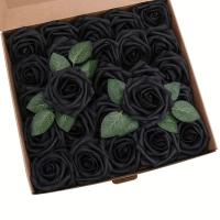 25pcs Flores Artificiales Rosas Falsas para Bodas DIY, Centros de Mesa, Arreglos de Fiesta, Decoración del Hogar - details 8