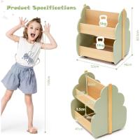 Estantería de Madera para Niños con Ruedas Organizador de Juguetes de 2 Niveles para Habitación - details 2