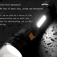 Linterna solar recargable multifuncional, LED de 1000 lm, luz estroboscópica de emergencia, batería de 1200 mAh, alimentación de emergencia, cable de carga USB, carga rápida (2 unidades) - details 1