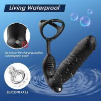 Empaque privado SEXY Vibrador Anal Telescópico Masajeador de Próstata Doble Anillo Juguetes Sexuales Hombres Gay Plug Anal Bluetooth APP Vibrador para Adultos - details 19
