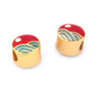 Pulseras de Brass Dorado Mate 4PCS Grande Agujero Abalorios para Hacer Joyas DIY - details 131