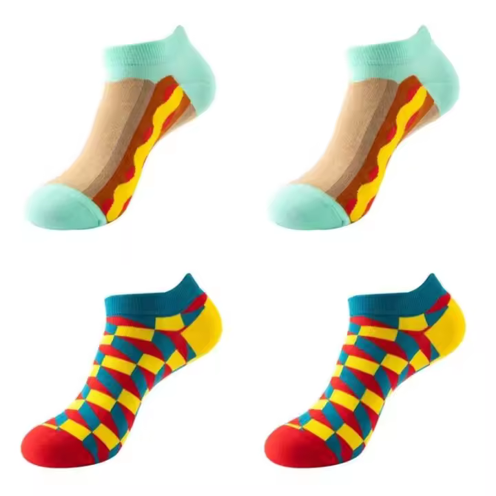 Calcetines de Algodón Geométricos de Verano de Calidad Diseño Único para Hombres y Mujeres - 1