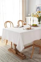 Mantel de Mesa de Pompon de Verde Ligero Cubierta de Mesa Bohemia para Cocina y Comedor - details 13