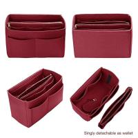 HHYUKIMI-organizador de maquillaje, bolsa con inserción de fieltro para bolso, bolso interior de viaje, cosmético portátil, apto para varias marcas de bolsos - details 10