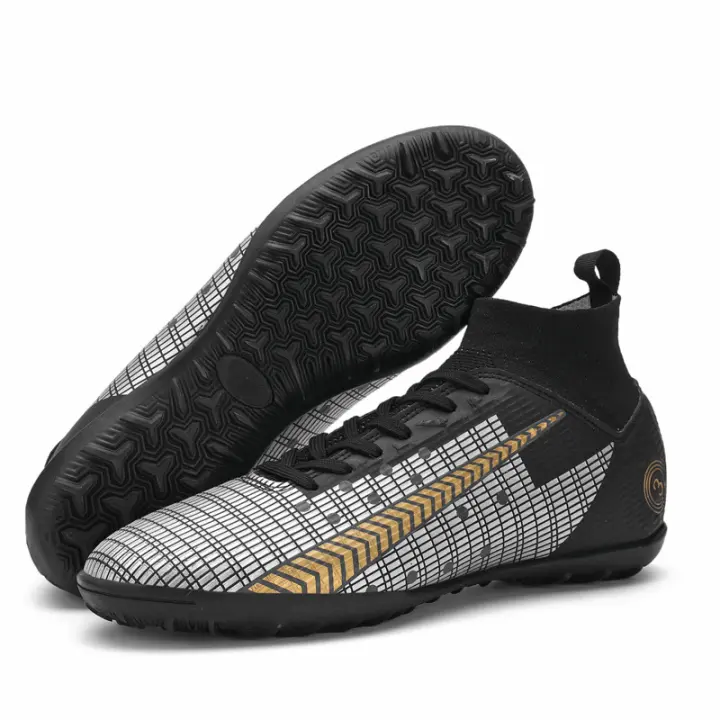 Zapatos de fútbol de entrenamiento para césped con uñas rotas largas y transpirables de caña alta para hombres y mujeres - 1