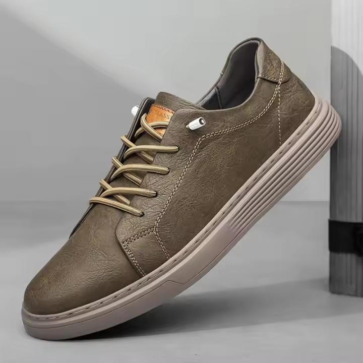Zapatos casuales para hombre, Oxford de encaje para exteriores, zapatos para correr, taller de zapatos de cuero de gran tamaño 36-47 - 1