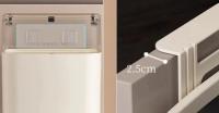 Papelera colgante para WC doméstico, gran capacidad, diseño cuadrado, cómoda tapa abatible, papelera de armario - details 13