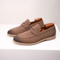Mocasines de color claro, zapatos casuales de cuero para hombre, zapatos de cuero genuino - details 15