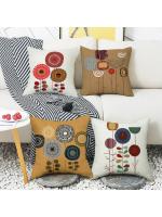 Juego de 4 Fundas decorativas para Sofá, Cojines florales de Lino , para Sofá, Cama, Coche, Hogar, 45x45cm - details 8