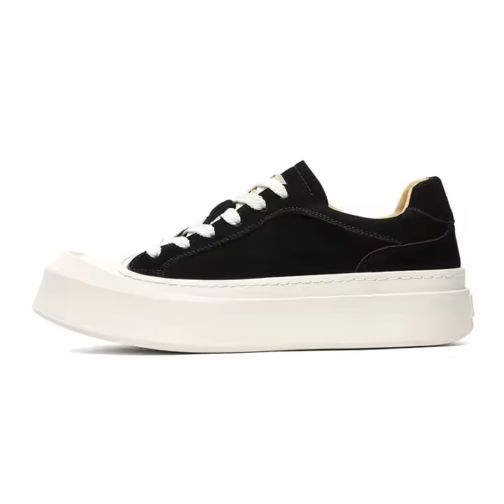 Nueva plataforma de alta calidad para mujer, suela exterior gruesa, altura aumentada, zapatos deportivos clásicos en blanco y negro con diseño moderno - 1