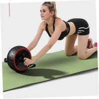 Abdomen rueda de ejercicios abdominales rodillo para abdominales bicicleta estática pedal ruedas maquinas gimnasio material gimnasio rueda abdominal rodillo de ejercicio Negro - details 1