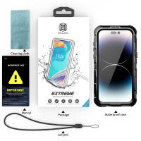 Funda De Silicona A Prueba de Agua IP68 Grado Militar Para iPhone 15 14 Pro Max Plus Deportes Acuario Submarino Escalada Material Aluminio IAOOPOO - details 1