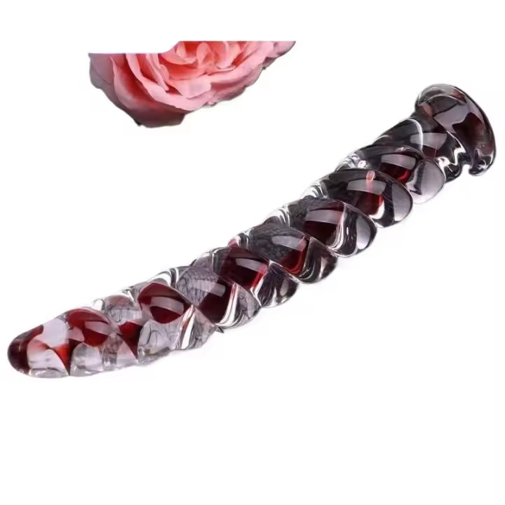 Empaque privado Sexy Crystal Twist Espiral Erótico Adulto Ano Butt Anal Dilatador Vidrio Dildo Juguetes Sexuales Para Mujer Hombre Tapón Anal - 1
