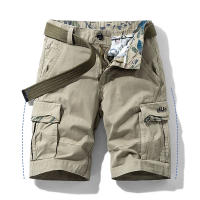 Pantalones Cortos de Carga de Algodón 100% Pantalones Cortos Casuales para Hombres en Verano 2025 - details 1