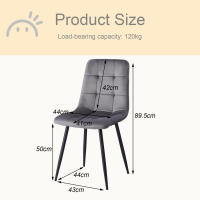EGOONM-sillas tapizadas para comedor, asientos de diseño con respaldo, asiento de terciopelo, marco de Metal para cocina y sala de estar, 2/4 unidades - details 5
