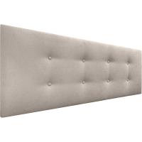 Pro 2 hileras Botones Cabezal tapizado Cama Lujo (Tela Beige, 150x50cm (Camas 150/160)) - details 0
