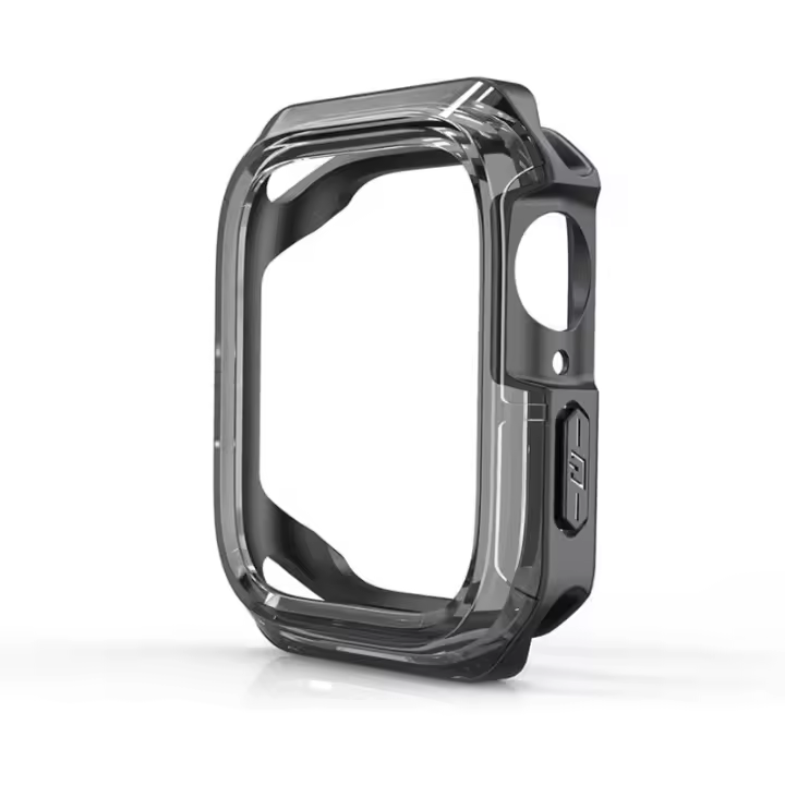Cubierta protectora transparente para Apple Watch, marco híbrido de TPU PU, resistente a impactos, 1,6 pulgadas (41mm) - 1