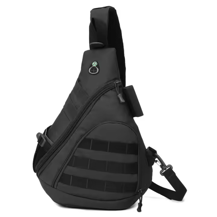 Bolsa de pecho para deportes al aire libre con carga USB para hombre de gran capacidad, mochila de almacenamiento para pesca con múltiples bolsillos - 1