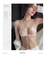 Correa para mujer con busto pequeño, pecho plano, copa triangular francesa fina de verano, cierre frontal Sexy, sujetador trasero hermoso - details 22