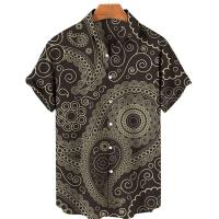Camisa hawaiana de manga corta holgada informal para hombre, transpirable, estampado retro 3D, ropa de playa, verano, 2023 - details 10