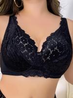 Sujetador Ultrafino Elegante para Mujeres de Talla Grande con Detalle de Lazo, Aro, Sin Relleno, de Poliamida y Elastano Tejido - Lavable a Mano - details 2