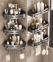 Marco de Pared de Baño de Diamante con Gancho para Toallas Pegatina Adhesiva, Cocina, Baño, Ducha, Inodoro, Cestas de Iluminación de Cosméticos - details 0