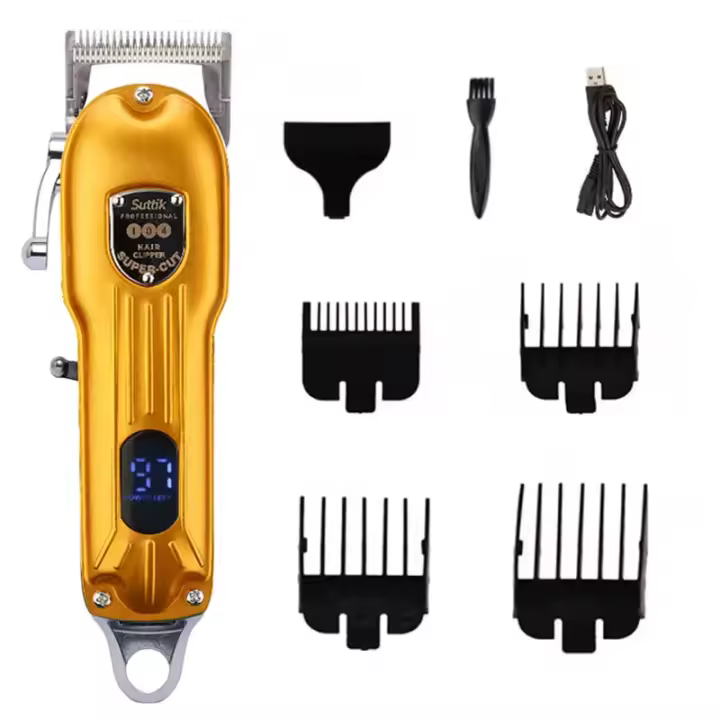Cortadora de pelo profesional para perros y gatos, afeitadora recargable de Metal para mascotas, máquina de corte de pelo de bajo ruido - 1