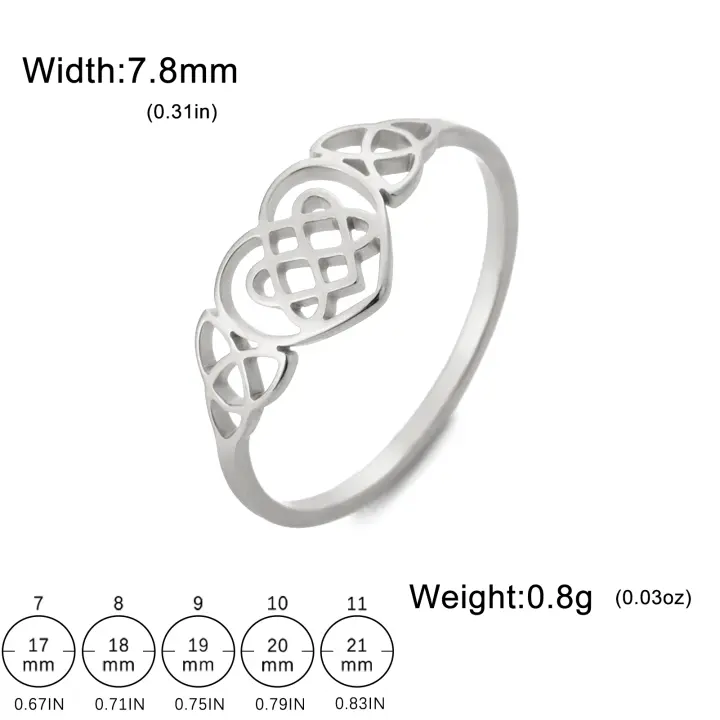 Anillo de Trébol Irlandés COOLTIME Joyería de Amuleto de Bruja para Mujeres - 1