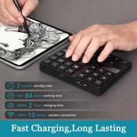 Teclado de dibujo Bluetooth, teclado inalámbrico recargable de 35 teclas para Procreate y gráficos de atajos de dibujo - details 1