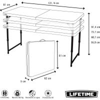 Mesa plegable multiusos ultrarresistente 122x61x56 - 91,5 cm - details 2