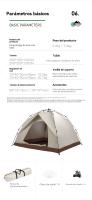 Tienda campaña 4 personas playa Deportes al aire libre viajar Protección solar Camping - details 2