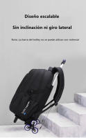 Mochila grande con ruedas Mochila compacta carro extensible - Diseño Ergonómico - Amplio Espacio de Almacenamiento - Bolsillos Multifuncionales - details 3