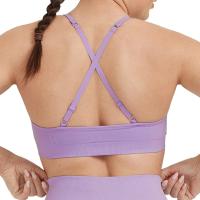 Bralette de tirantes sin esfuerzo para mujer, ropa interior deportiva de LICRA sin costuras, elástica, transpirable, mejora el pecho, ocio - details 27