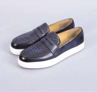 Zapatos informales de cuero para hombre con punta redonda de piel de vaca para otoño, nuevos zapatos de moda con patrón sólido para hombre - details 16