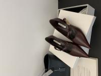 Zapatos Mary Jane con punta francesa, boca poco profunda, estilo retro, tacón delgado, para la noche, con detalles metálicos y florales. - details 4