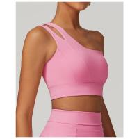 Sujetador deportivo de hombro con diseño hueco asimétrico, sujetador de Yoga, Top deportivo de alto soporte, ropa deportiva para mujer - details 3