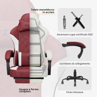 Silla de Oficina con Tejido de Alta Tecnología, Silla Gamer Silla Ordenador con Reposapiés, Cadeira Gaming Chair Silla de Ordenador, Adultos, Adolescentes (Negro) - details 14