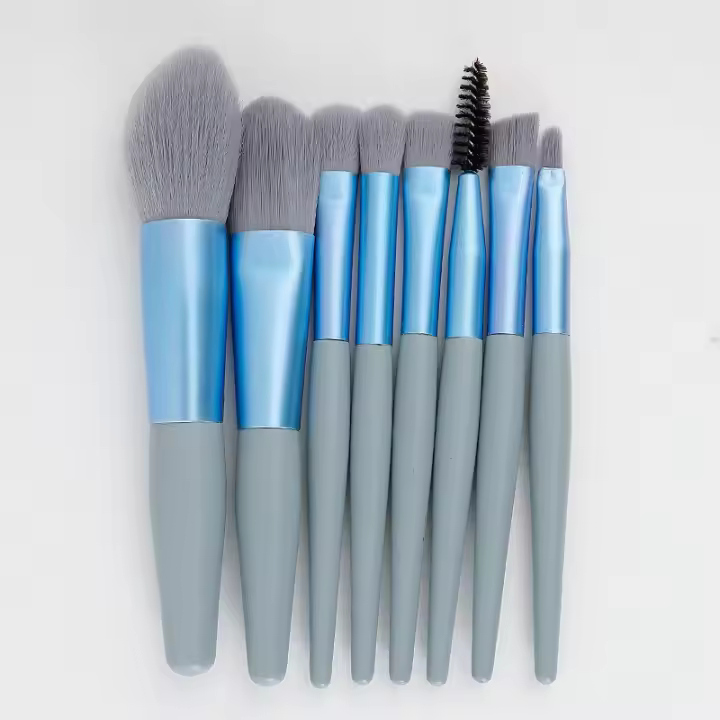 Kit Mini de Pinceles de Maquillaje Set Portátil de Pinceles de Sombras y Corrector de Ojos con Cerdas Suaves - 1