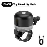 Timbre de bicicleta con luz, bocina de bicicleta recargable por USB de 3 modos, lámpara de luz plegable para bicicleta eléctrica, accesorios para montar - details 1